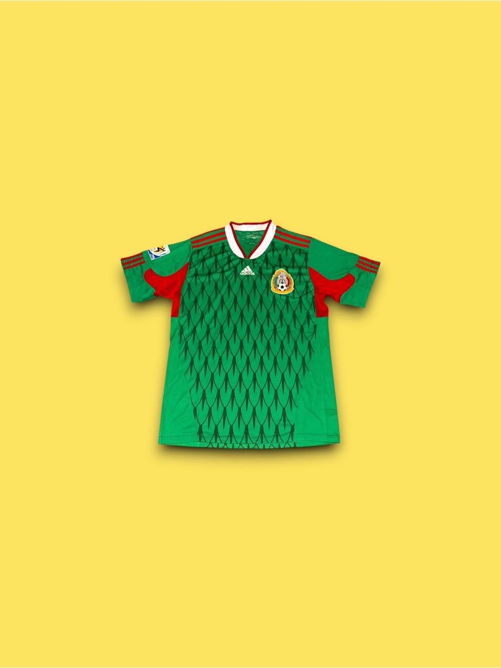 Vintage Adidas 2010 Mexico National Team Football Shirt Soccer Jersey Green 2XL